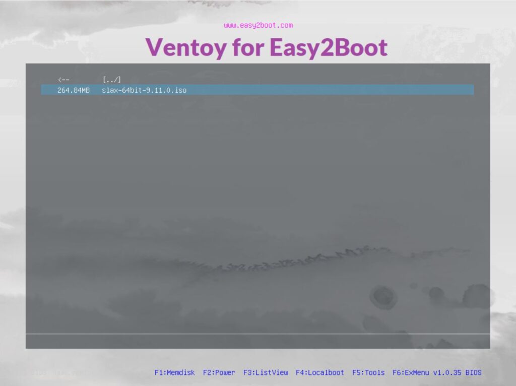 Ventoy for Easy2Boot menu